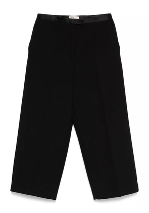 KHAITE wide-leg cropped trousers - Black