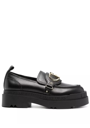 LIU JO Love 41 50mm logo-plaque loafers - Black
