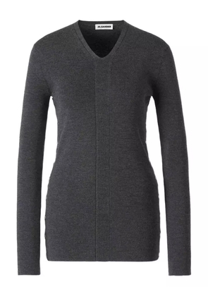 Jil Sander V-neck button-detail sweater - Grey