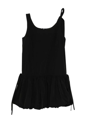 tout a coup gathered-detailing dress - Black