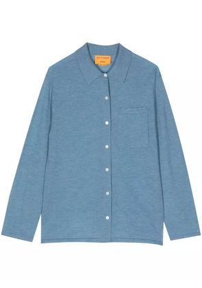 Guest In Residence Showtime cashmere buttoned shirt - Blue