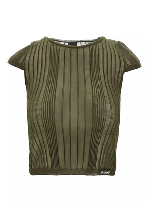 PINKO pleated short-sleeve top - Green