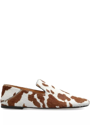 Odissì cow-print loafers - Brown