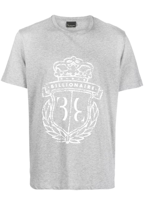Billionaire logo-print detail T-shirt - Grey