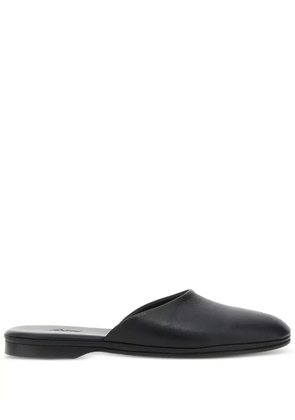 Brioni leather almond-toe mules - Black