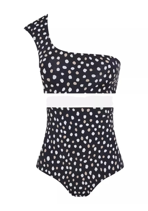 Lygia & Nanny Marjory asymmetrical polka-dot bikini set - Black