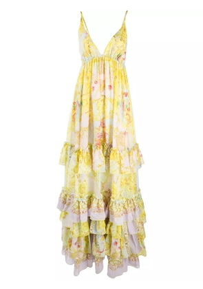 Philipp Plein New Baroque maxi-dress - Yellow