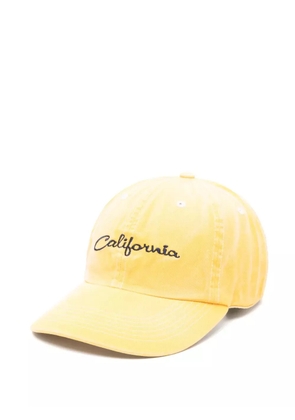 ERL embroidered-slogan cap - Yellow