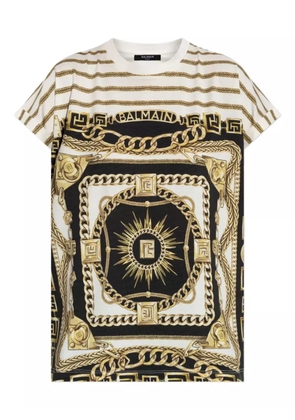 Balmain baroque-pattern T-shirt - Black