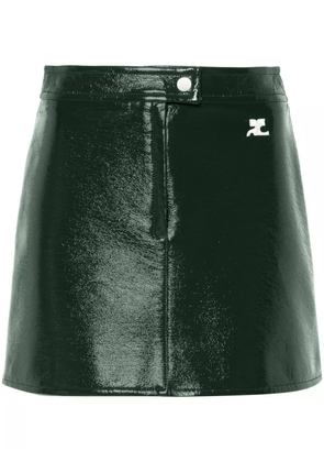 Courrèges Reedition vinyl mini skirt - Green