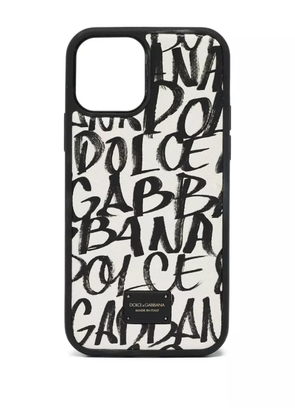 Dolce & Gabbana Pre-Owned all-over logo iPhone 12 case - Black