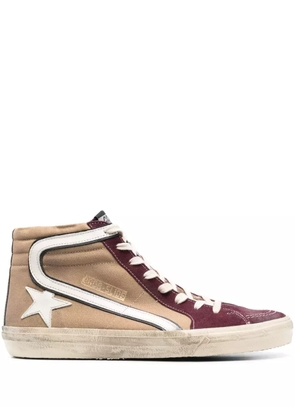 Golden Goose Slide logo-patch sneakers - Neutrals