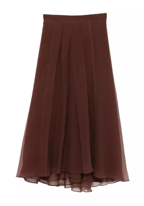 Brunello Cucinelli pleated high-rise skirt - Brown