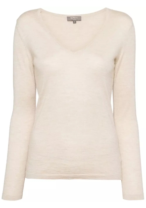N.Peal v-neck jumper - Neutrals