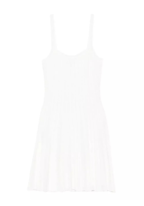 STAUD pleated sleeveless dress - White