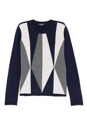Emporio Armani geometric-pattern sweater - Blue