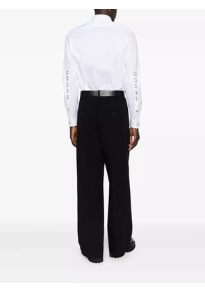 LES HOMMES eyelet-detail shirt - White