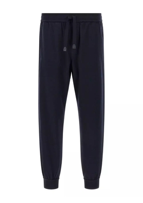 Brioni drawstring elastic track pants - Blue