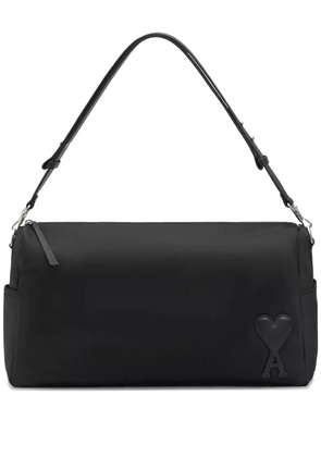 AMI Paris heart-patch shoulder bag - Black