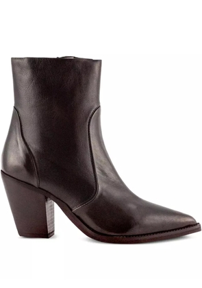 Julie Dee 70mm pointed-toe block-heel boots - Brown