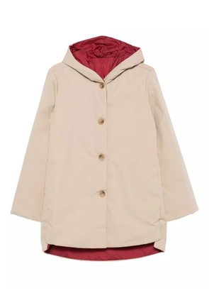 Why Ci hooded reversible coat - Neutrals