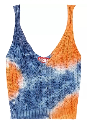 Diesel M-Mila cable-knit crop top - Blue