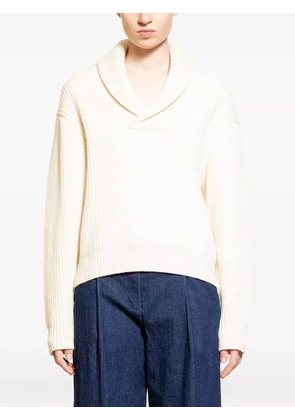 The Garment ribbed shawl-collar sweater - Neutrals