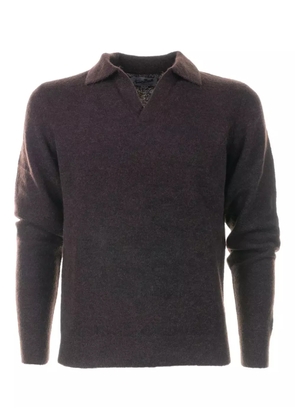 MC2 Saint Barth v-neck polo-collar sweater - Brown