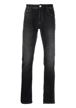 Billionaire logo-patch straight-leg jeans - Black