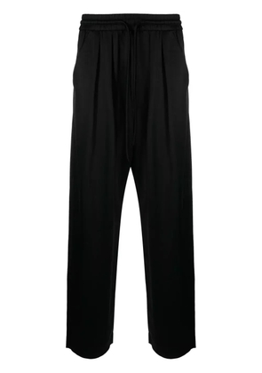 Nanushka satin straight-leg trousers - Black