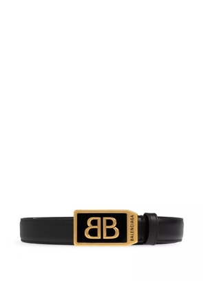 Balenciaga logo-plaque belt - Black
