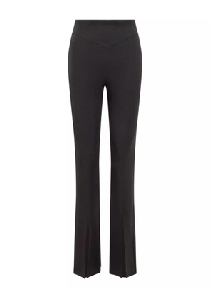 ACTUALEE slit-detail trousers - Black