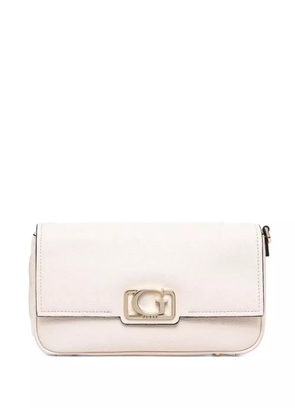 GUESS USA Anadela logo-plaque cross body bag - White