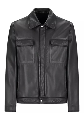 Salvatore Santoro flap-pocket leather jacket - Black