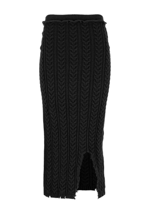 Laneus knitted midi skirt - Black