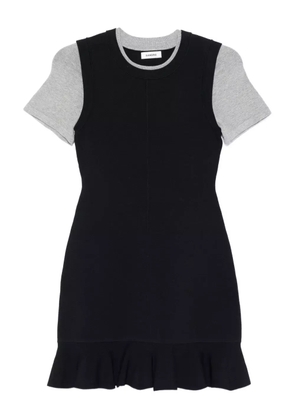 SANDRO layered ruffled mini day dress - Blue