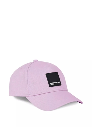 Karl Lagerfeld Jeans logo-patch cap - Pink