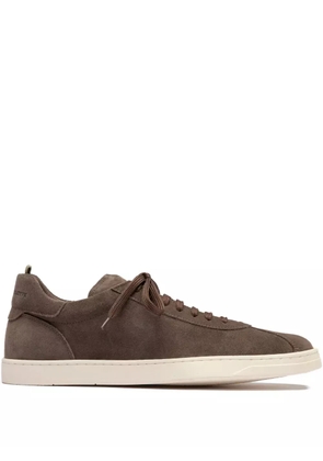 Officine Creative Karma suede low-top sneakers - Brown