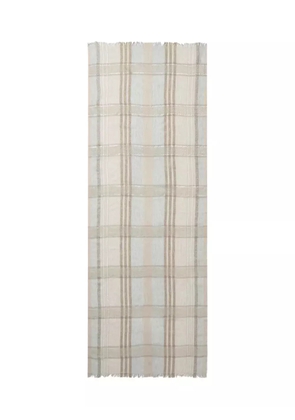 Peserico metallic plaid scarf - Neutrals