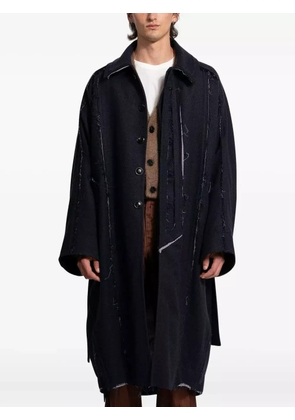 Edward Cuming frayed coat - Blue