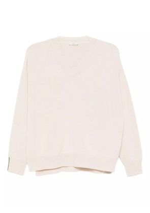 Peserico V-neck cashmere sweater - Neutrals
