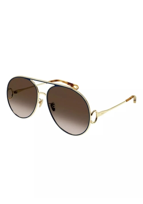 Chloé Eyewear pilot-frame sunglasses - Gold