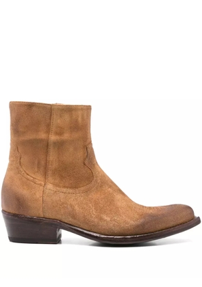 ERALDO 40mm suede zip-fastening cowboy boots - Brown