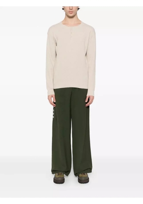 KAMIYA logo-patch T-shirt - BEIGE