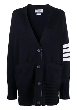Thom Browne oversized 4-Bar stripe cardigan - Blue