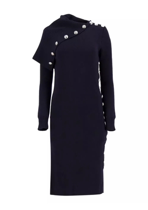 Rabanne button-embellished cowl-neck dress - Blue