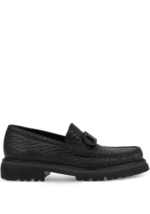 Ferragamo leather loafers - Black
