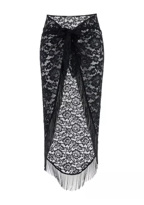 VENUJA lace fringed skirt - Black