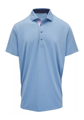 GREYSON geometric-print polo shirt - Blue