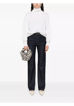 TABARONI CASHMERE cable-knit sweater - White